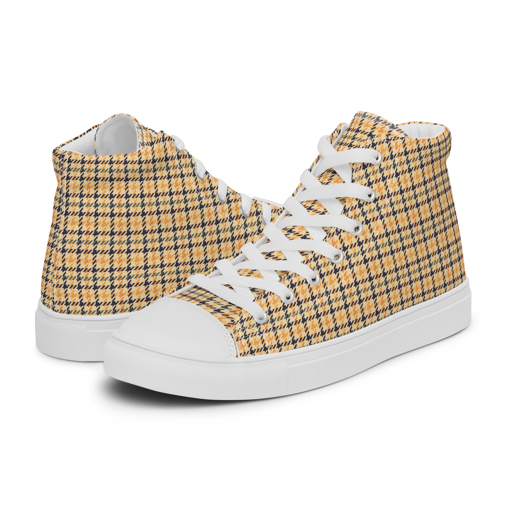 Artistic Mens High Top Sneakers With Abstract Pattern Designs Useoo