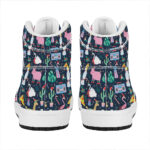 Christmas Animal Print High Top Leather Sneakers