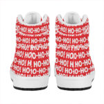 Christmas Festive Pattern High Top Leather Sneakers