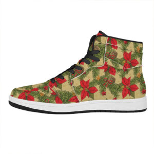 Christmas Floral High Top Leather Sneakers P7Qlm