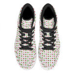 Christmas High Top Leather Sneakers with Festive Dots Design