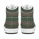 Christmas High Top Leather Sneakers with Festive