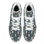 Christmas High Top Leather Sneakers with Festive Snowman Design