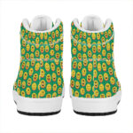 Christmas High Top Leather Sneakers with Fun Emoji Design