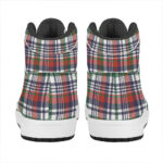 Christmas High Top Leather Sneakers with Plaid Design