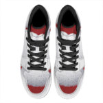 Christmas High Top Leather Sneakers with Santa Claus Beard Design