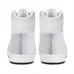 Christmas High Top Leather Sneakers with Santa Claus Beard Design