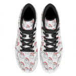 Christmas High Top Leather Sneakers with Santa Claus