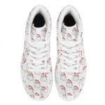 Christmas High Top Leather Sneakers with Santa Claus