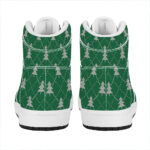 Christmas High Top Leather Sneakers with Tree Knit Design