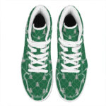 Christmas High Top Leather Sneakers with Tree Knit Design