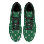 Christmas High Top Leather Sneakers with Tree Knit Design