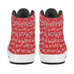 Christmas Merry Santa Laugh High Top Leather Sneakers