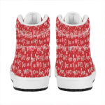 Christmas Merry Santa Laugh High Top Leather Sneakers