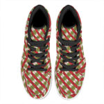 Christmas Plaid High Top Leather Sneakers