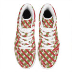 Christmas Plaid High Top Leather Sneakers