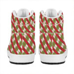 Christmas Plaid High Top Leather Sneakers