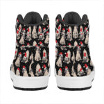 Christmas Pug Design High Top Leather Sneakers