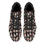 Christmas Pug Design High Top Leather Sneakers