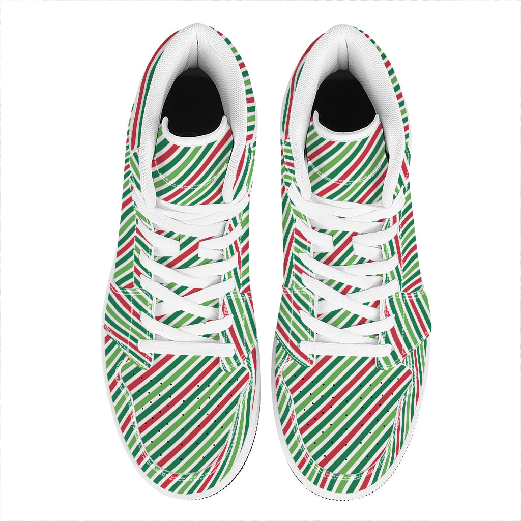 Christmas Stylish High Top Leather Sneakers for Trendy Holiday Looks