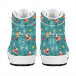 Christmas Themed High Top Leather Sneakers for Holiday Gifting