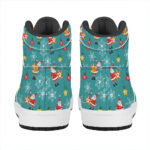 Christmas Themed High Top Leather Sneakers for Holiday Gifting