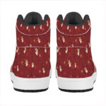 Christmas Themed High Top Leather Sneakers with Angel Design