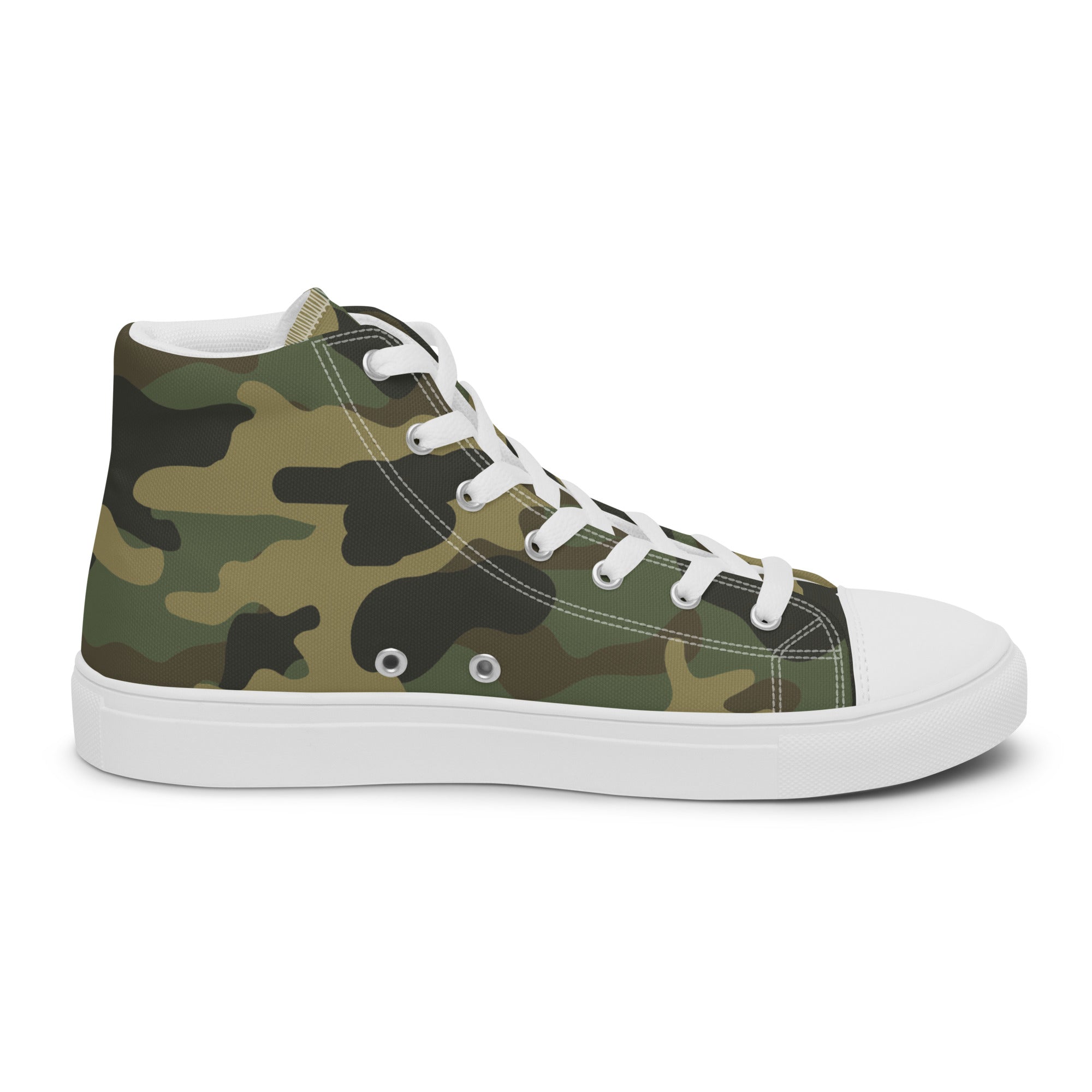 Men’s Camo High-Top Sneakers – Classic Canvas Military Style – Durable & ComfortableMen’s Camo High-Top Sneakers – Classic Canvas Military Style – Durable & Comfortable