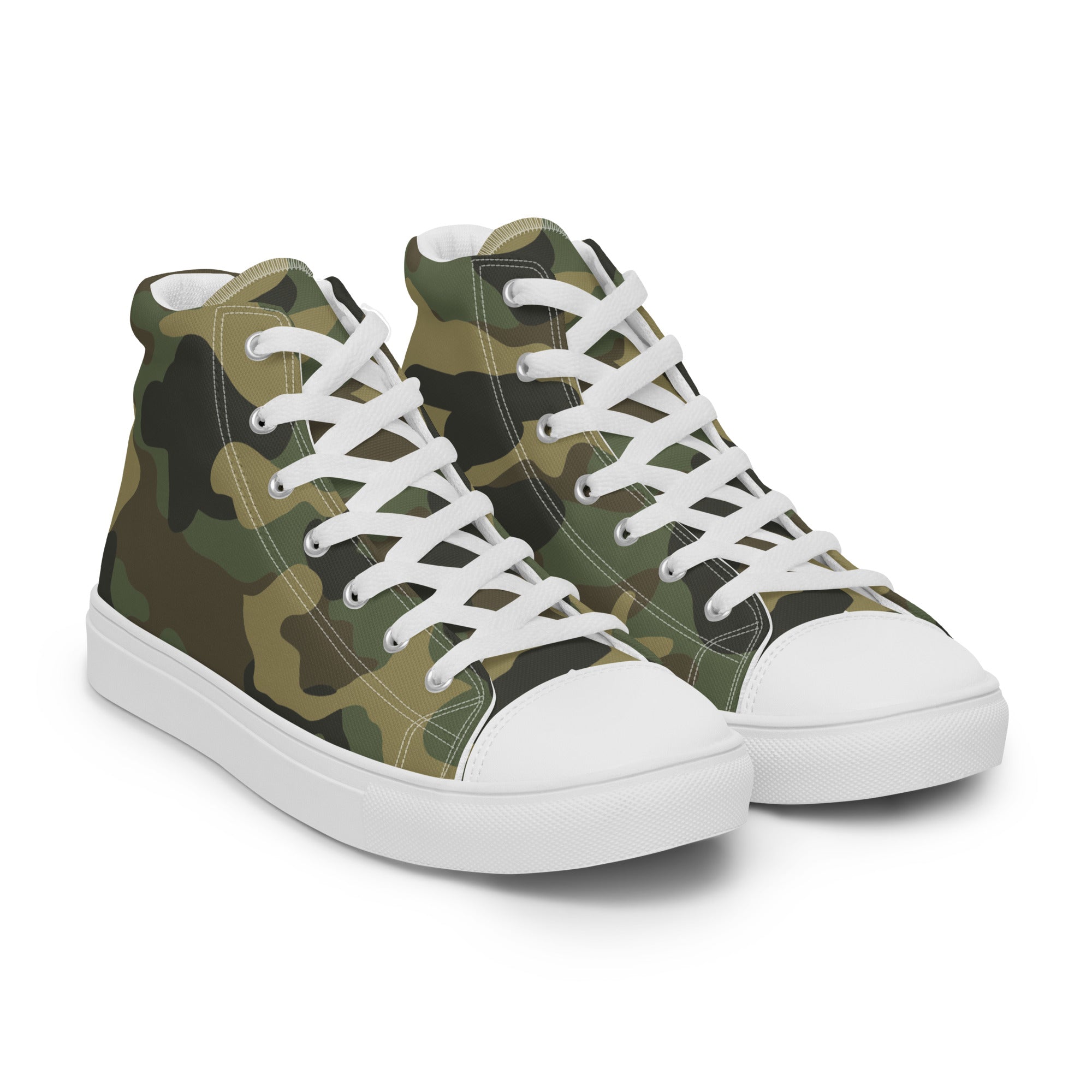 Men’s Camo High-Top Sneakers – Classic Canvas Military Style – Durable & ComfortableMen’s Camo High-Top Sneakers – Classic Canvas Military Style – Durable & Comfortable