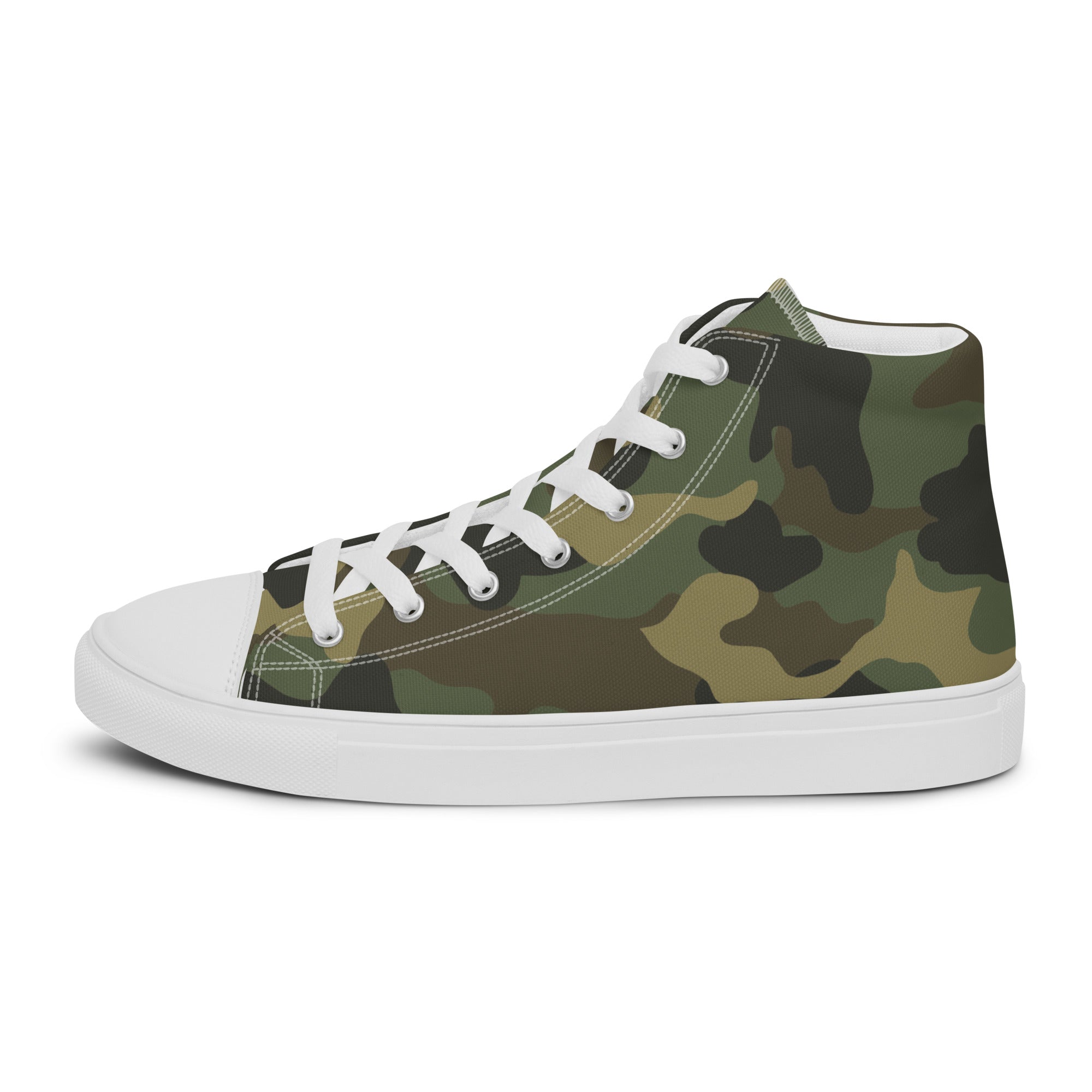 Men’s Camo High-Top Sneakers – Classic Canvas Military Style – Durable & ComfortableMen’s Camo High-Top Sneakers – Classic Canvas Military Style – Durable & Comfortable