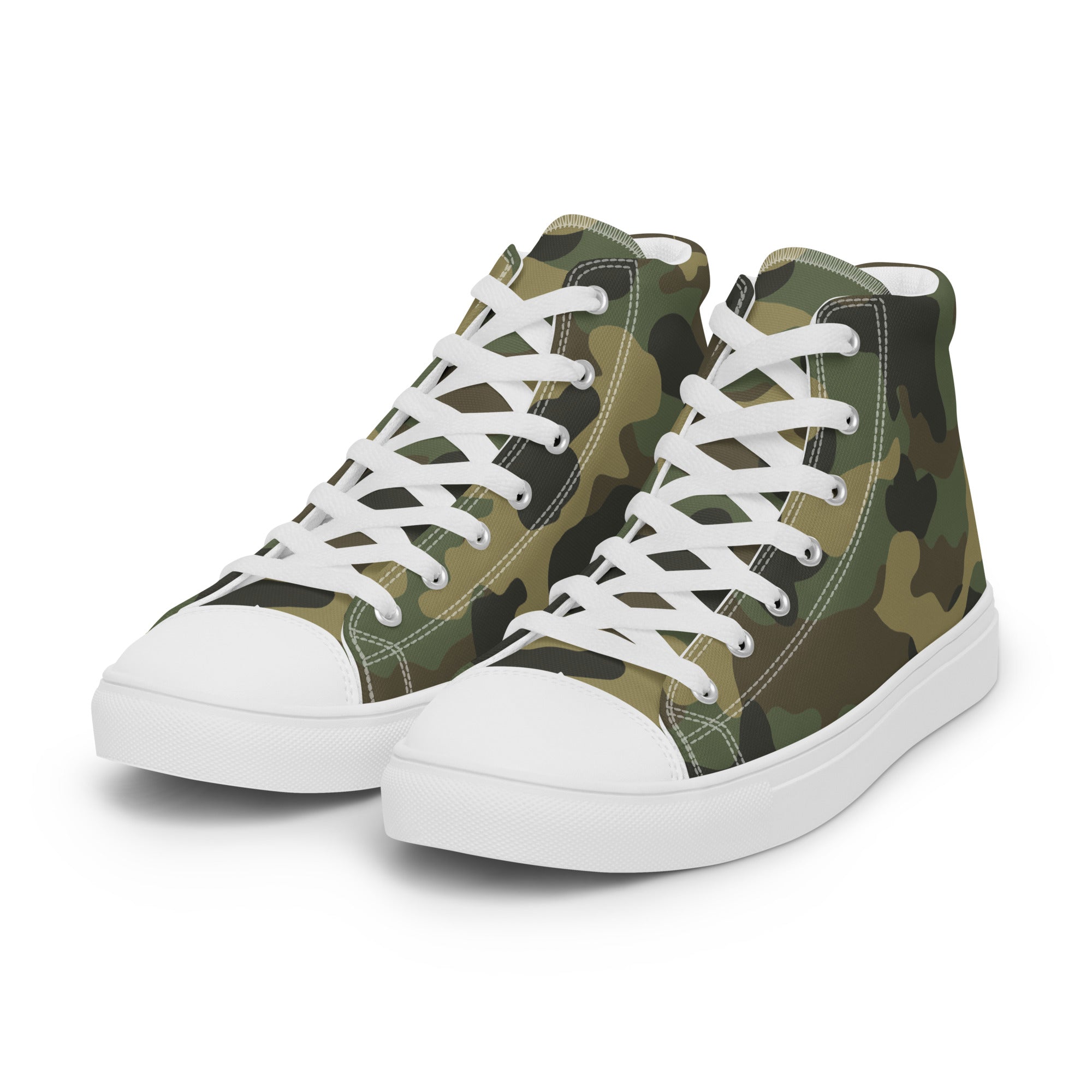 Men’s Camo High-Top Sneakers – Classic Canvas Military Style – Durable & ComfortableMen’s Camo High-Top Sneakers – Classic Canvas Military Style – Durable & Comfortable