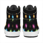 Festive Christmas Lights High Top Leather Sneakers