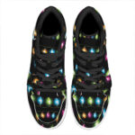 Festive Christmas Lights High Top Leather Sneakers