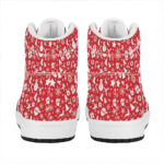 Festive Christmas Themed High Top Leather Sneakers