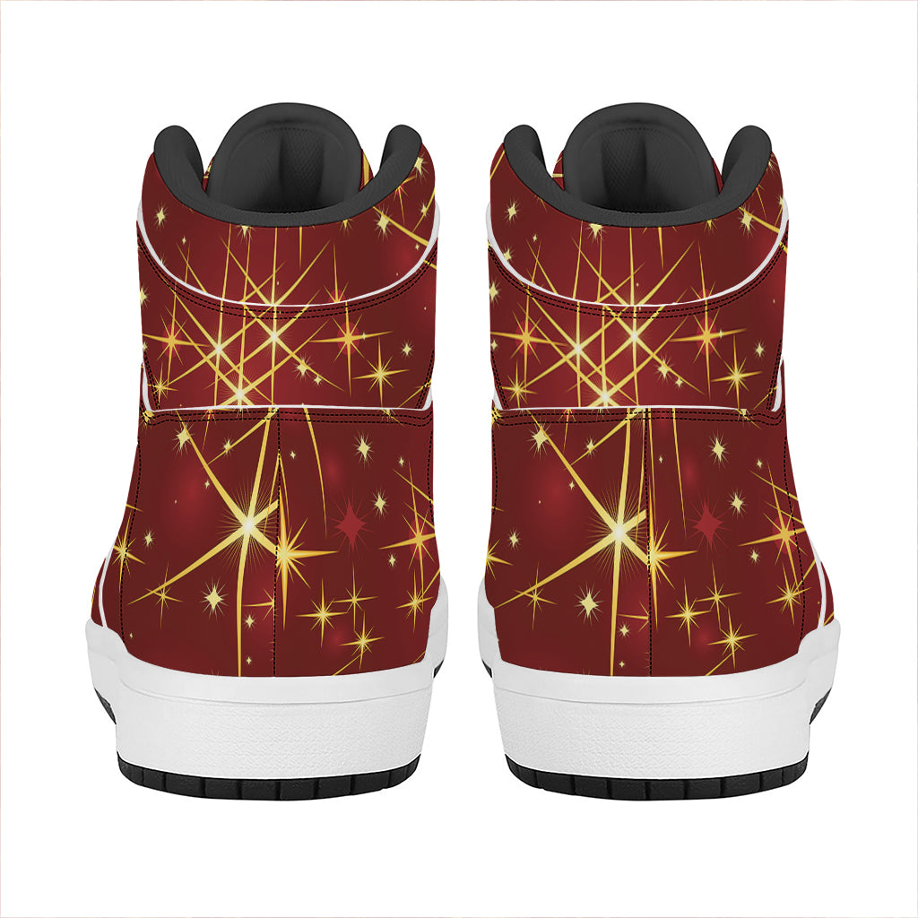 Festive Glimmer High Top Leather Sneakers