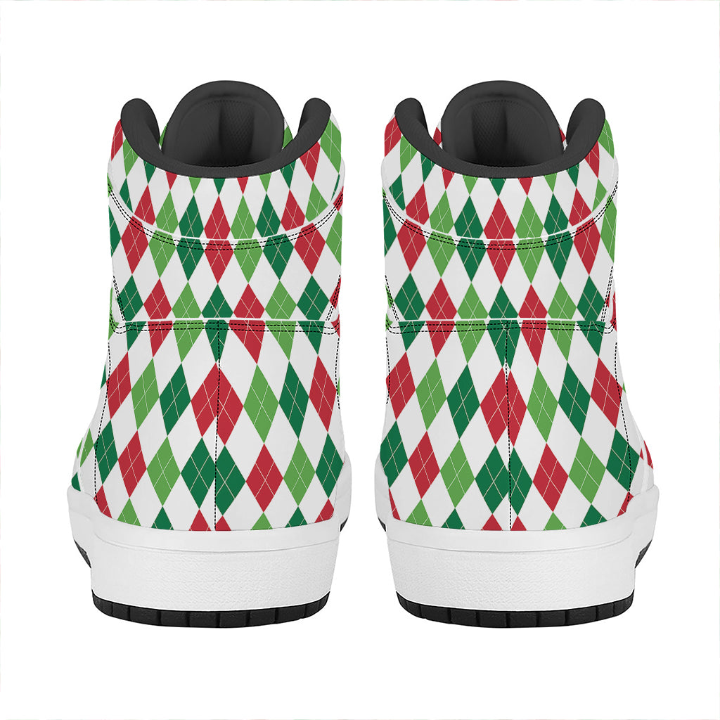 Festive High Top Leather Sneakers for Christmas Celebration