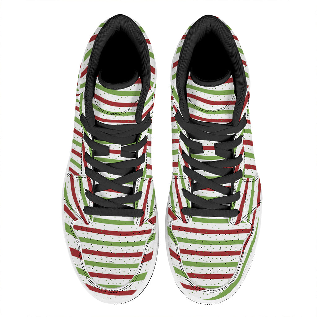 Festive High Top Leather Sneakers Trend for Christmas