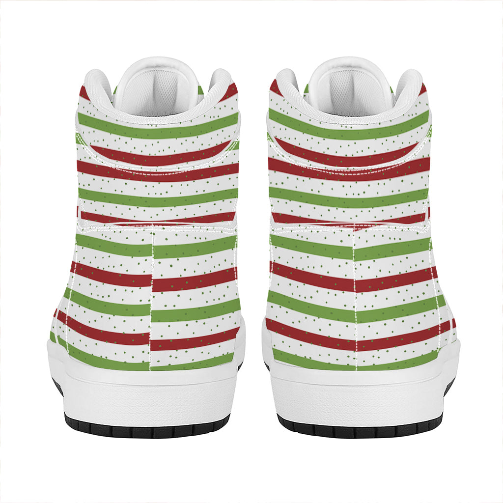 Festive High Top Leather Sneakers Trend for Christmas