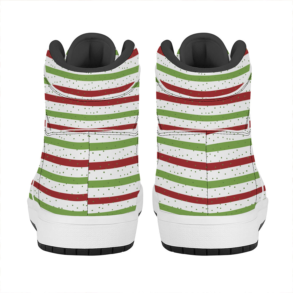 Festive High Top Leather Sneakers Trend for Christmas