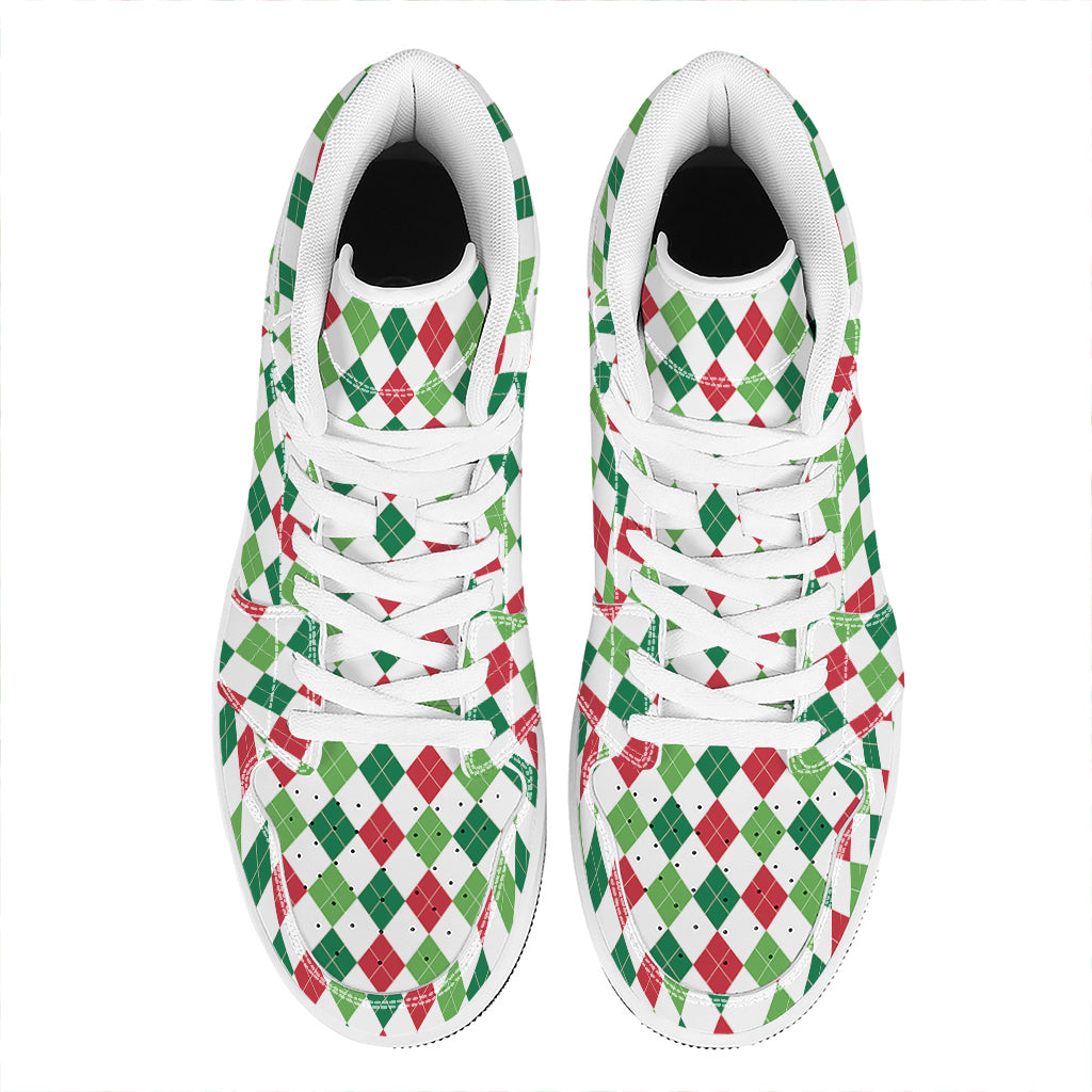 Festive High Top Leather Sneakers for Christmas Celebration