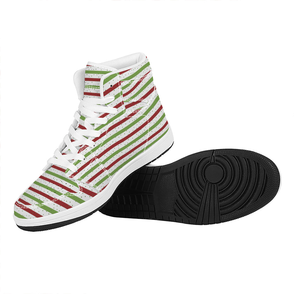 Festive High Top Leather Sneakers Trend for Christmas