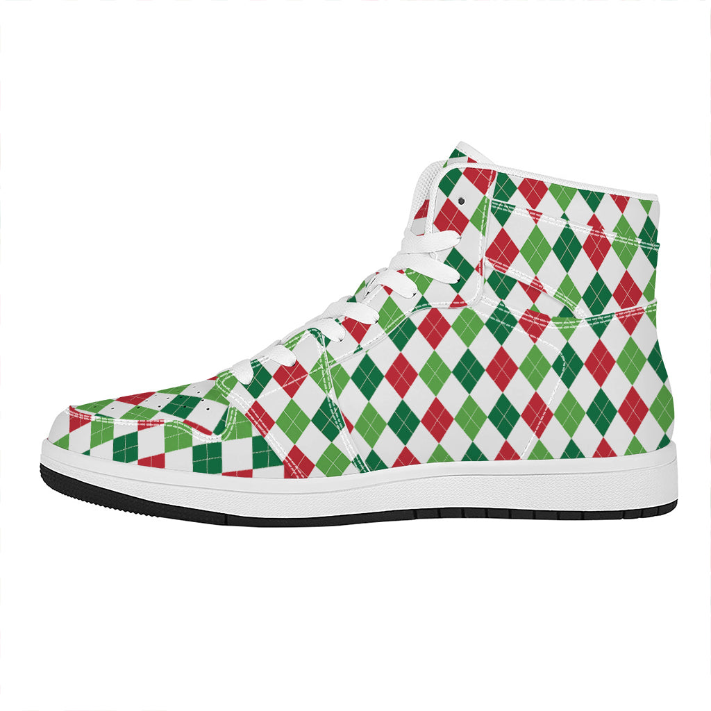 Festive High Top Leather Sneakers for Christmas Celebration