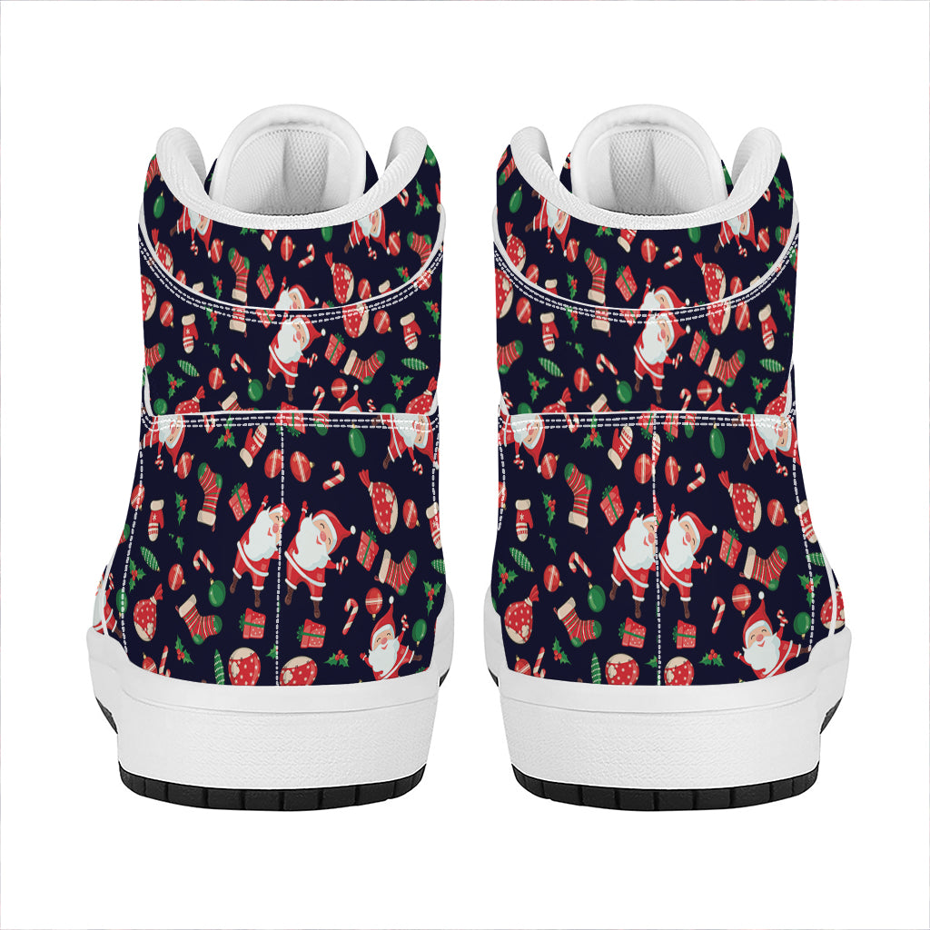 Festive High Top Leather Sneakers for Christmas Comfort and Style