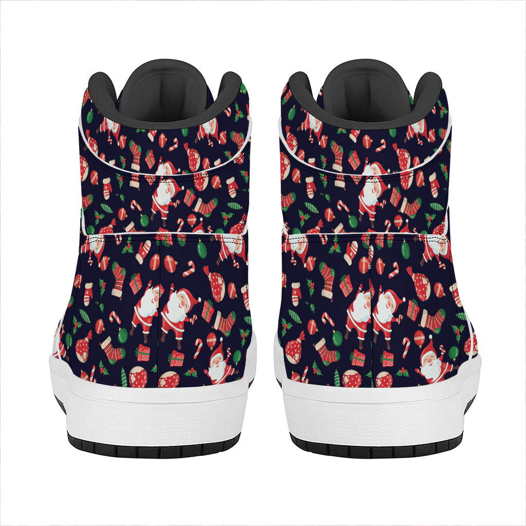 Festive High Top Leather Sneakers for Christmas Comfort and Style