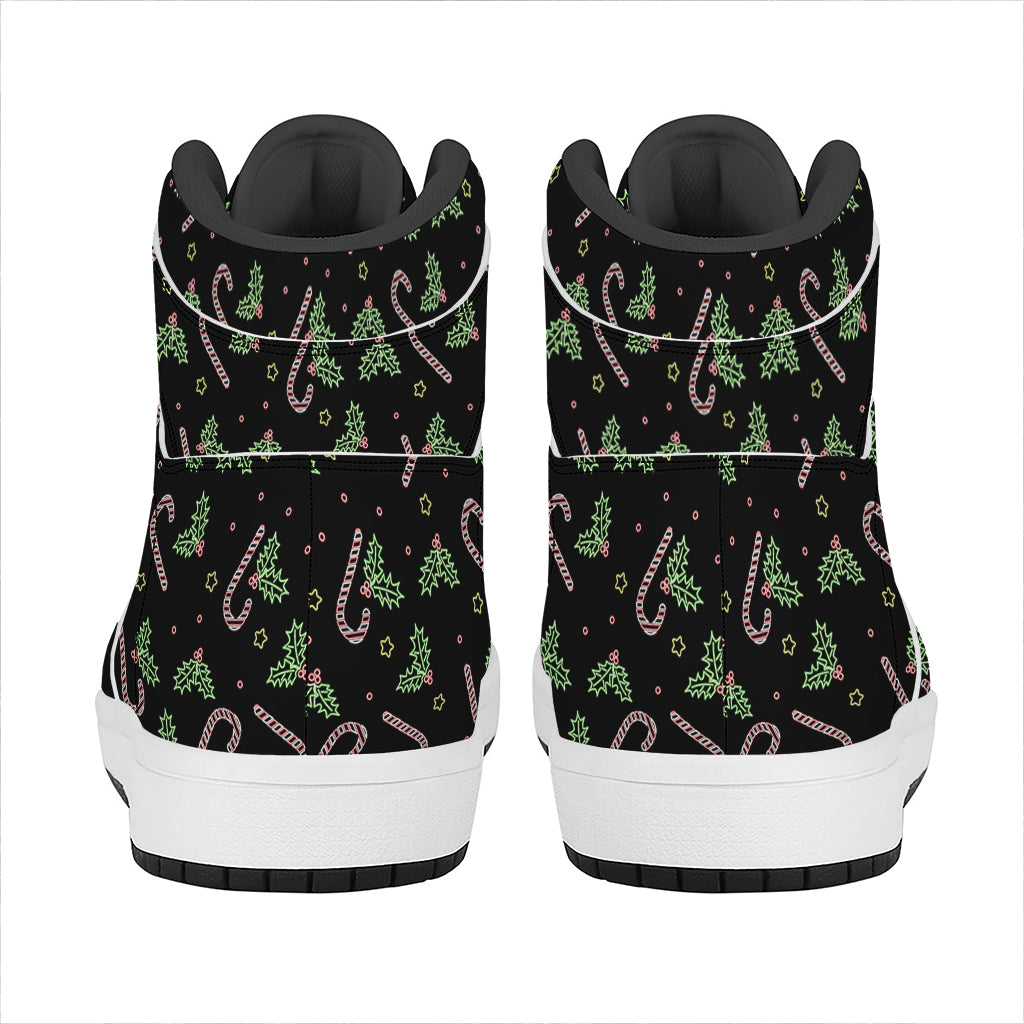 Festive Holiday High Top Leather Sneakers for Christmas