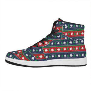 Festive Holiday High Top Leather Sneakers For Christmas Ktujj