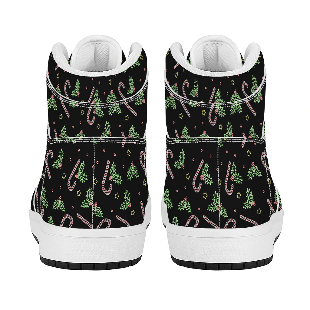 Festive Holiday High Top Leather Sneakers for Christmas