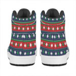 Festive Holiday High Top Leather Sneakers Merry Christmas