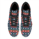 Festive Holiday High Top Leather Sneakers Merry Christmas