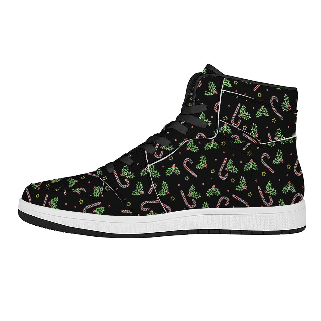 Festive Holiday High Top Leather Sneakers for Christmas